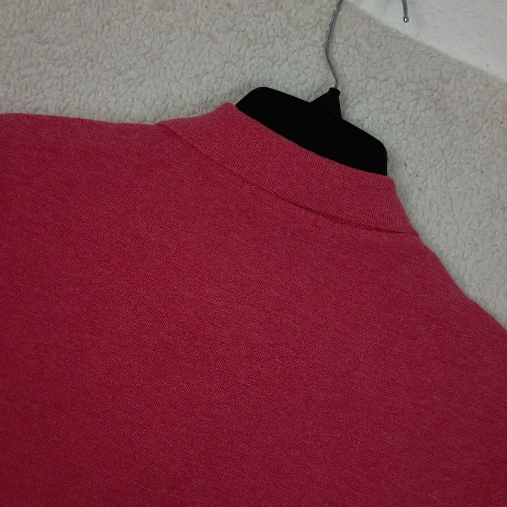 Polo Ralph Lauren Polo Shirt Mens Large Pink Heathered Knit Classic Fit